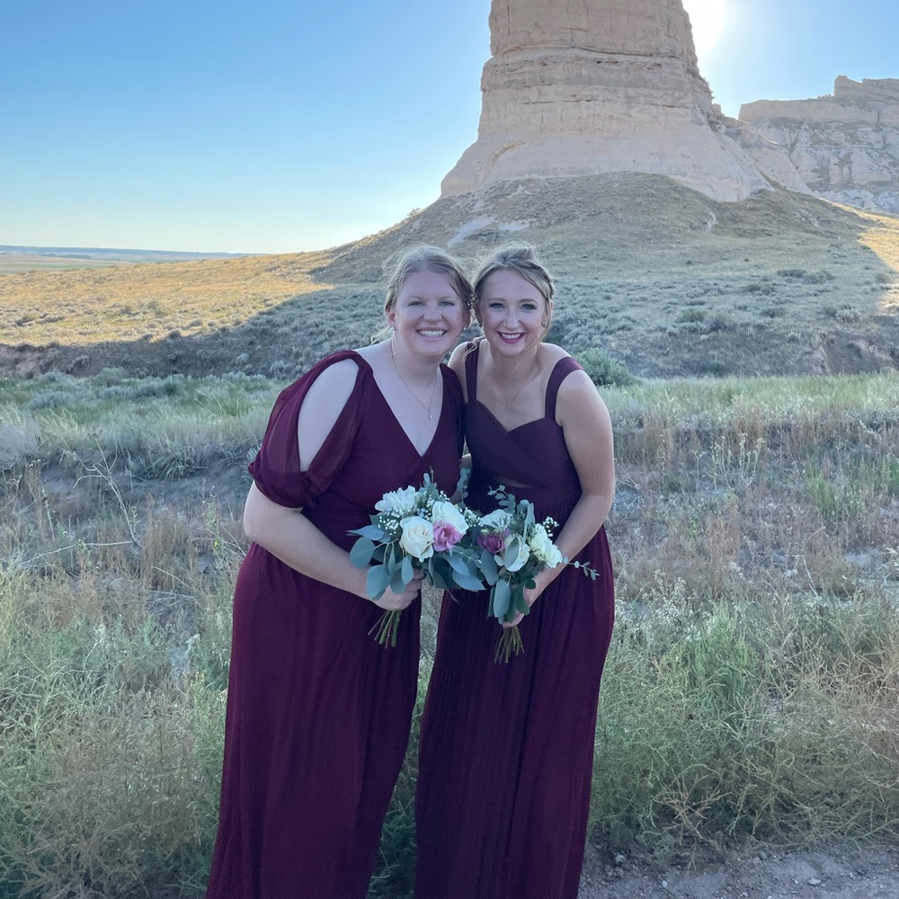 Cabernet bridesmaid dress